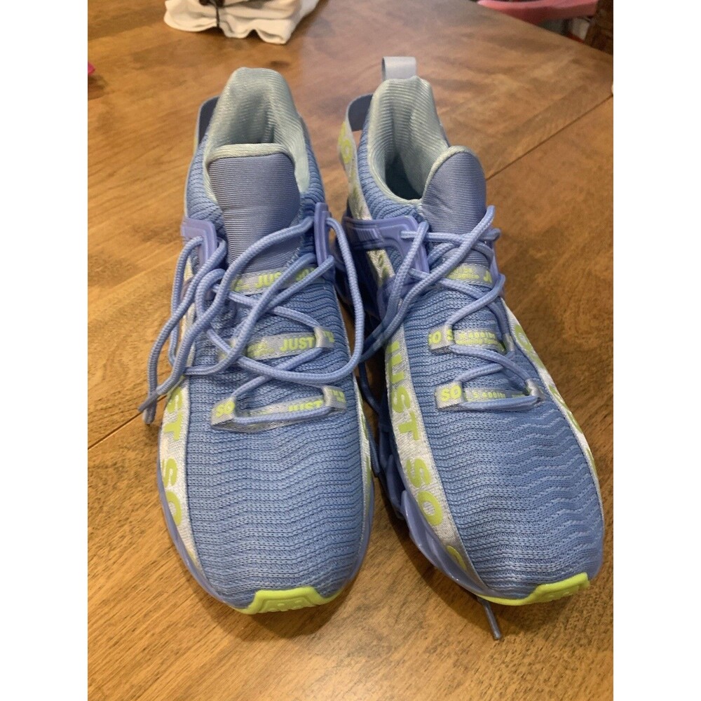 Just So So Light Blue/Neon Yellow Athletic Shoes Womens US 9.5/40 UMYOGO